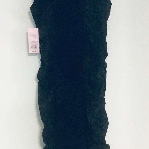 Wild Fable Womens Silky Black Mini Dress Sexy Short Side Ruched Smocked Back M - Picture 3 of 12